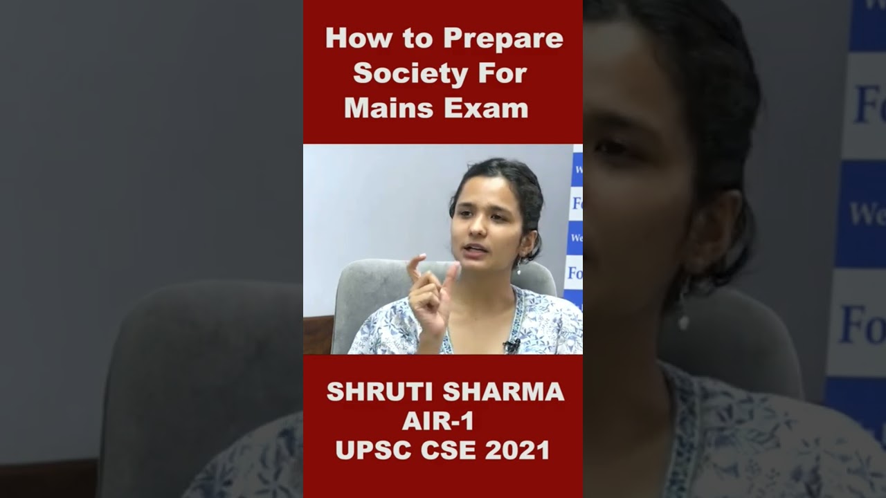 How to Prepare Society for Mains Exam? | Shruti Sharma #shorts
