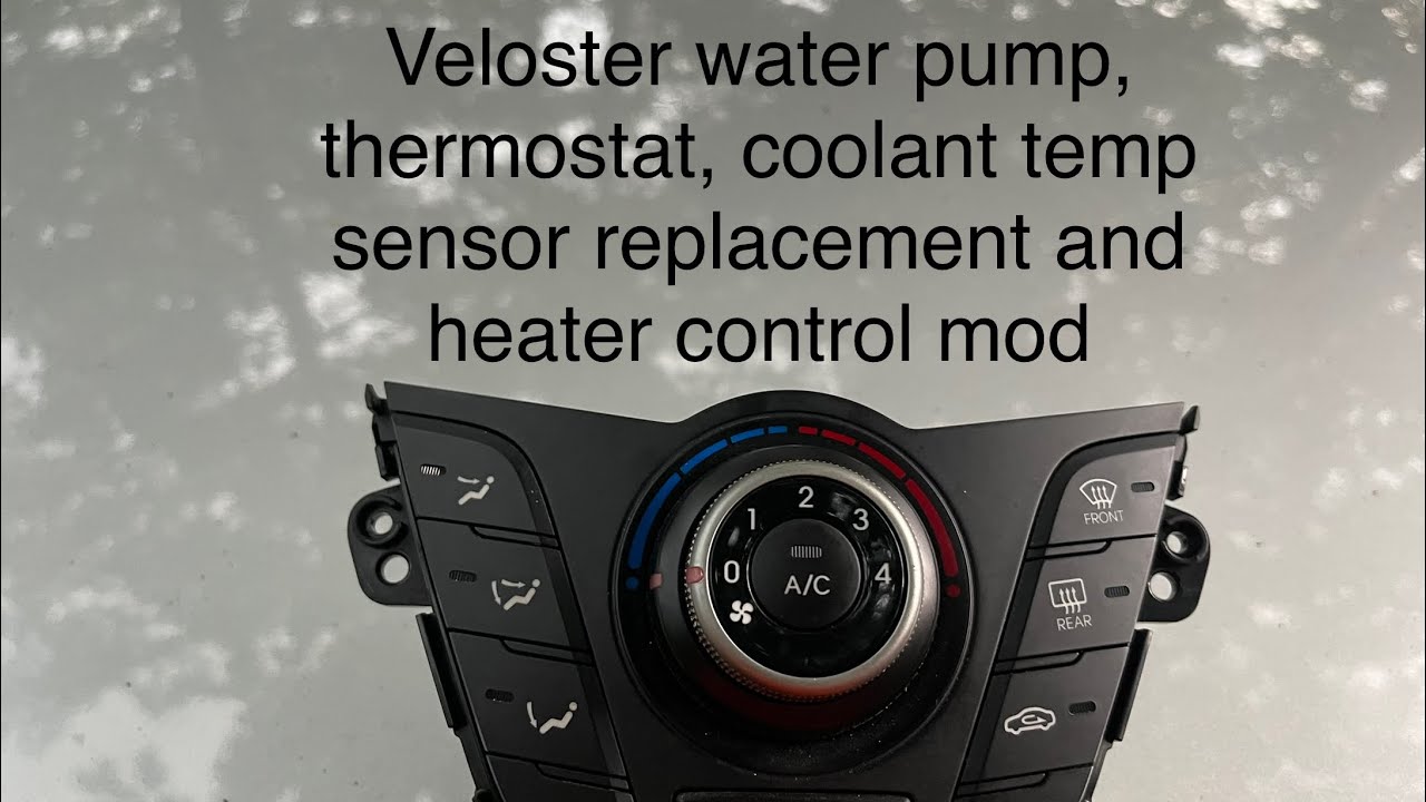 2012 Hyundai Veloster: water pump, thermostat, coolant temp sensor replacement and heater unit mod