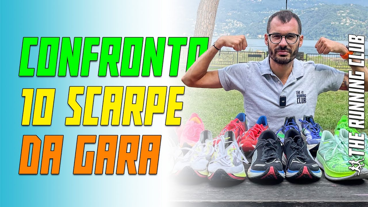 Confronto 10 scarpe da gara e allenamento con piastra in fibra di carbonio