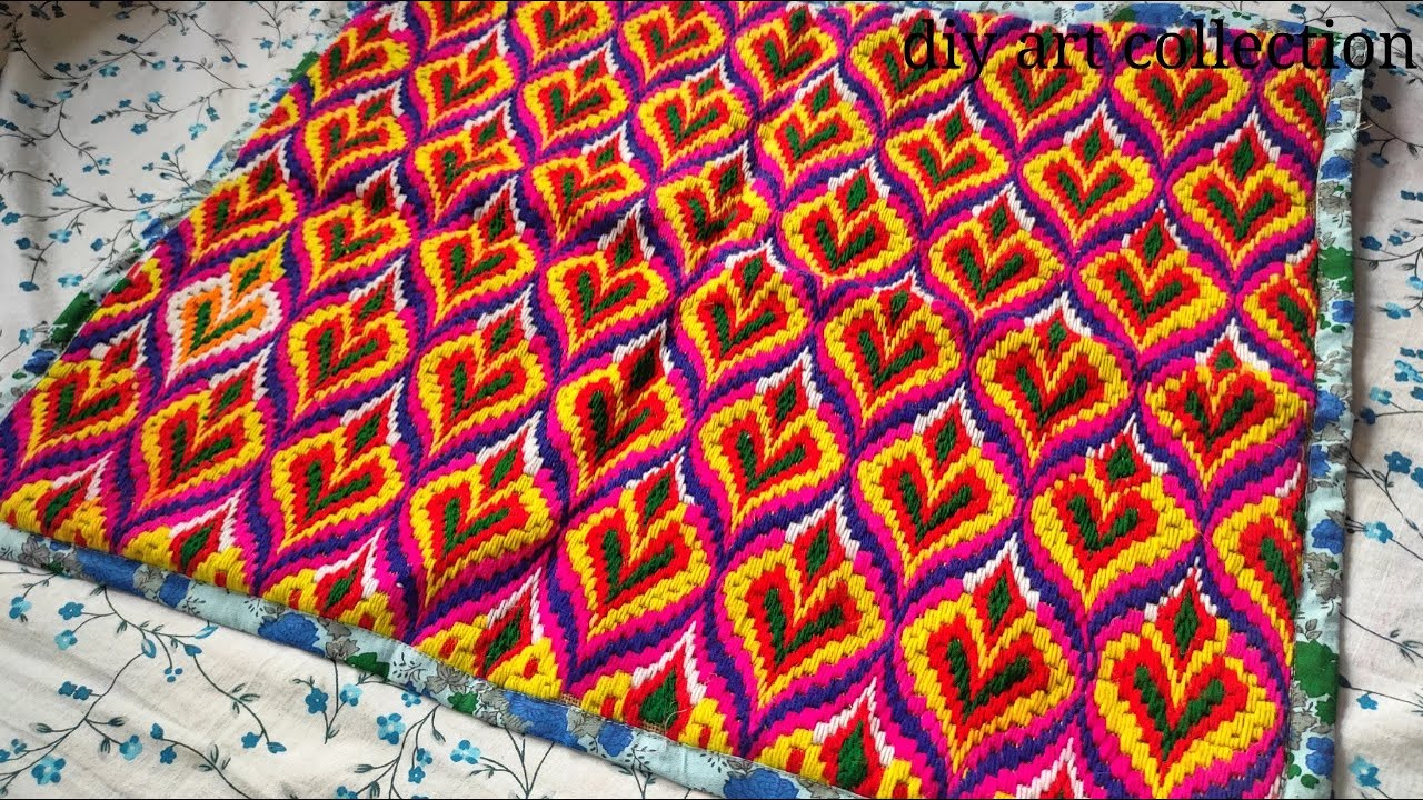 How to make door mat-DIY woolen sitting mat design-stitch ason,rugs,tablemats