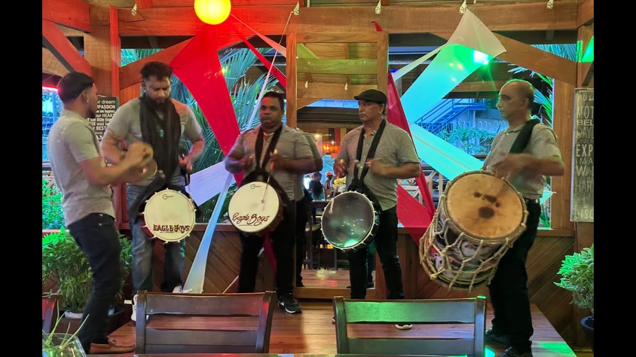 Live Tassa by The Eagle Boys Tassa Drummers 🥁 at D Neighborhood Grill | Trinidad and Tobago