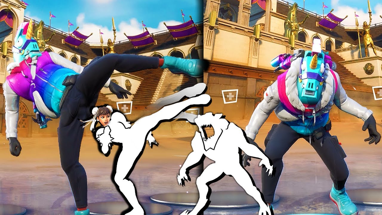Fortnite LLAMBRO Skin (next month's Crew Pack on March 1st) doing All Built-In Dances & Emotes!..