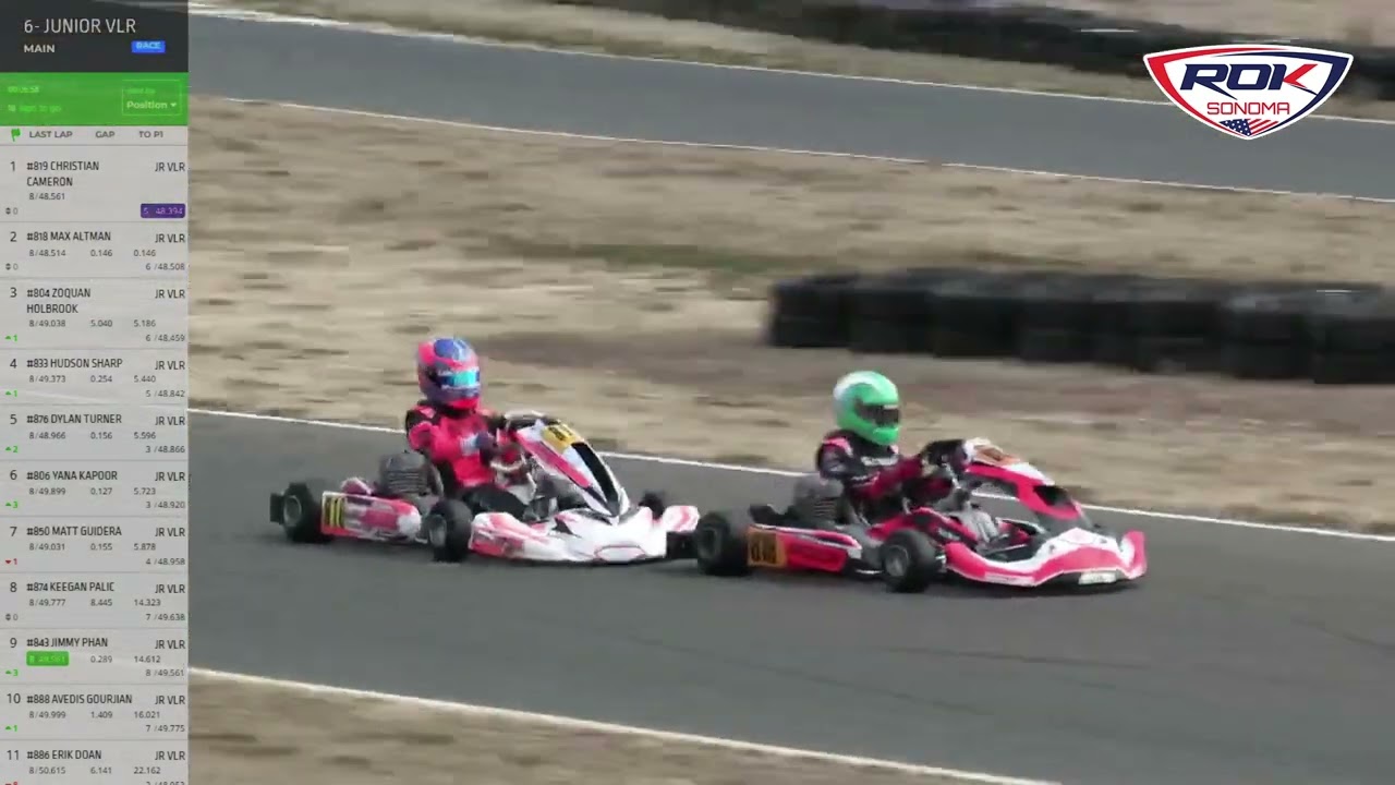 2023 ROK Sonoma Go Karting Race 8 - Junior VLR