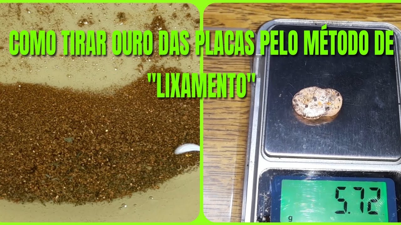 Como tirar ouro das placas de tv pelo processo de lixamento! Processo executado no Irã 