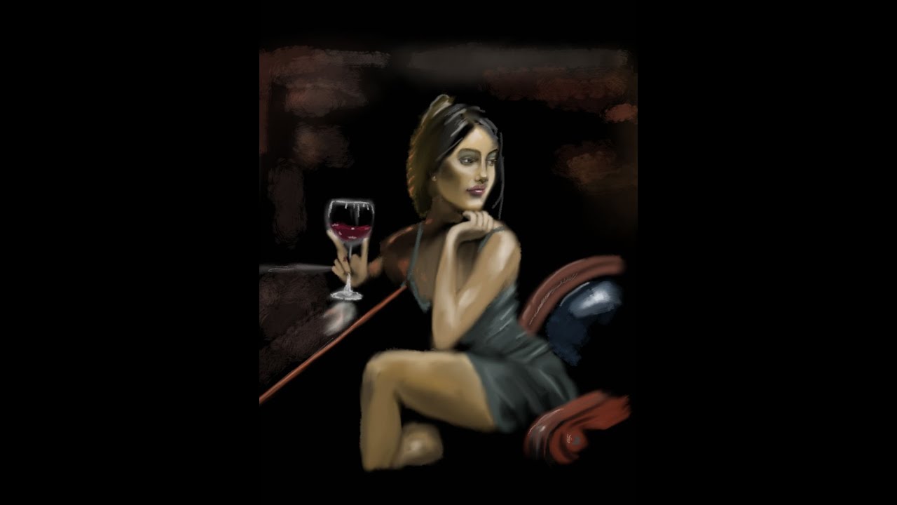 oil painting on Autodesk sketchbook  a beautiful woman