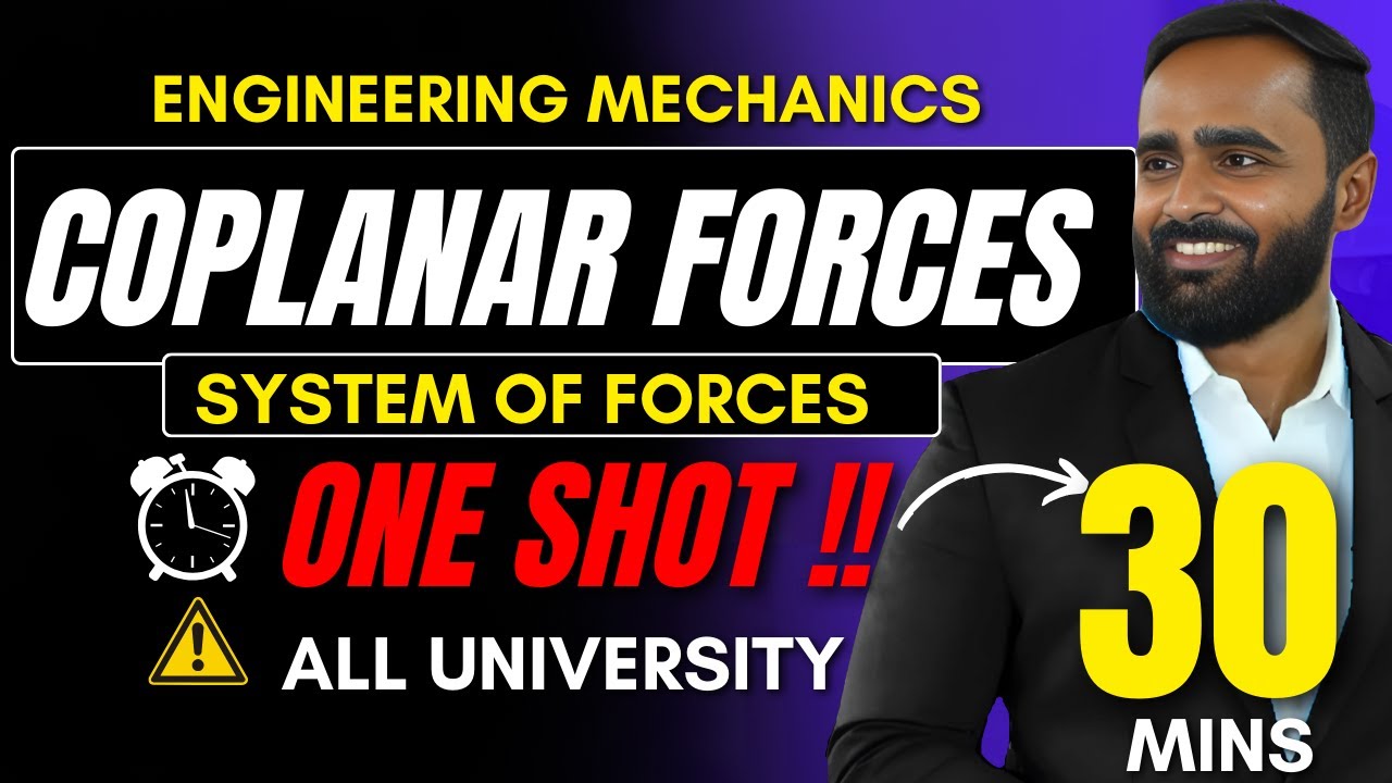 COPLANAR FORCE |SYSTEM OF FORCES|ENGINEERING MECHANICS|ONE SHOT|PRADEEP GIRI SIR