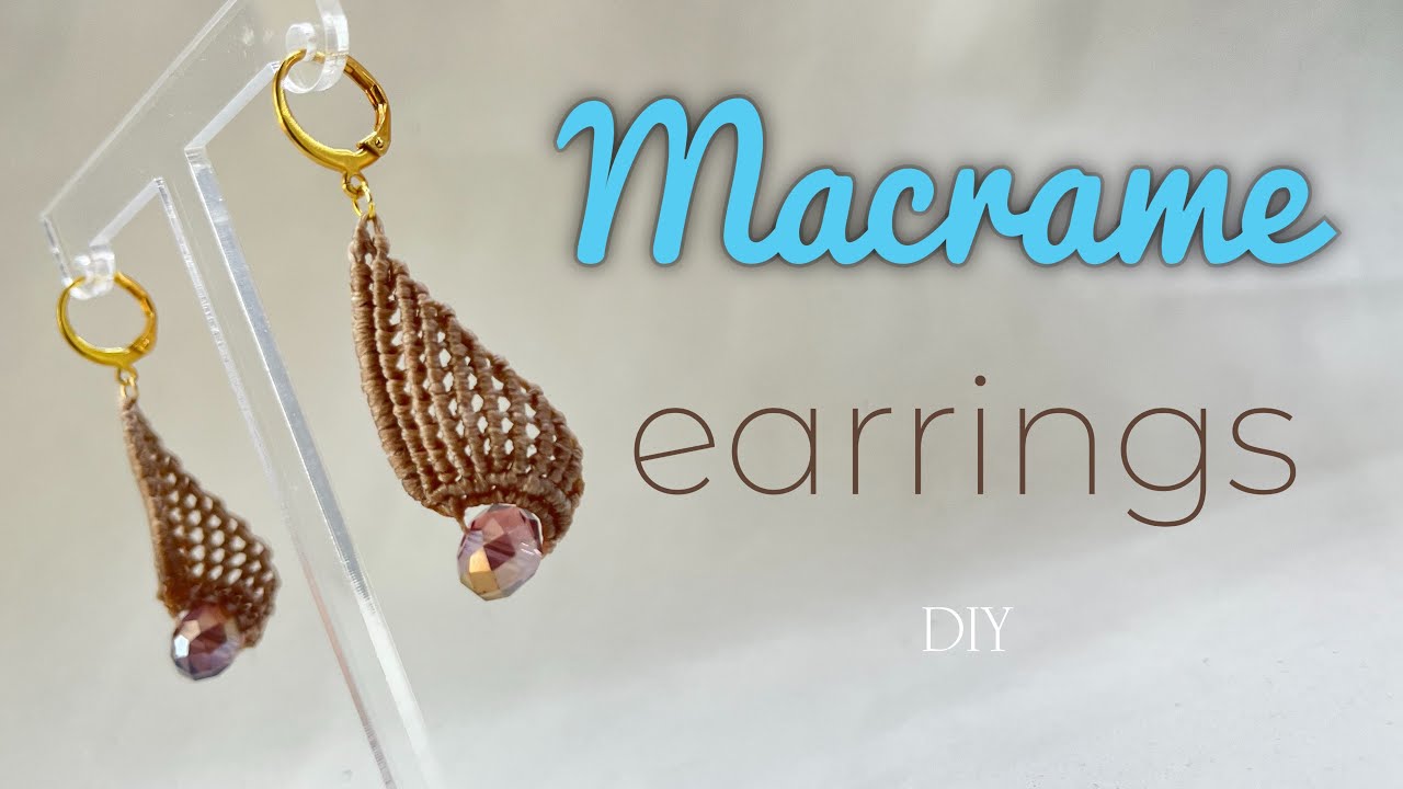Серёжки ракушка 🐚 в технике макраме macrame seashell earrings