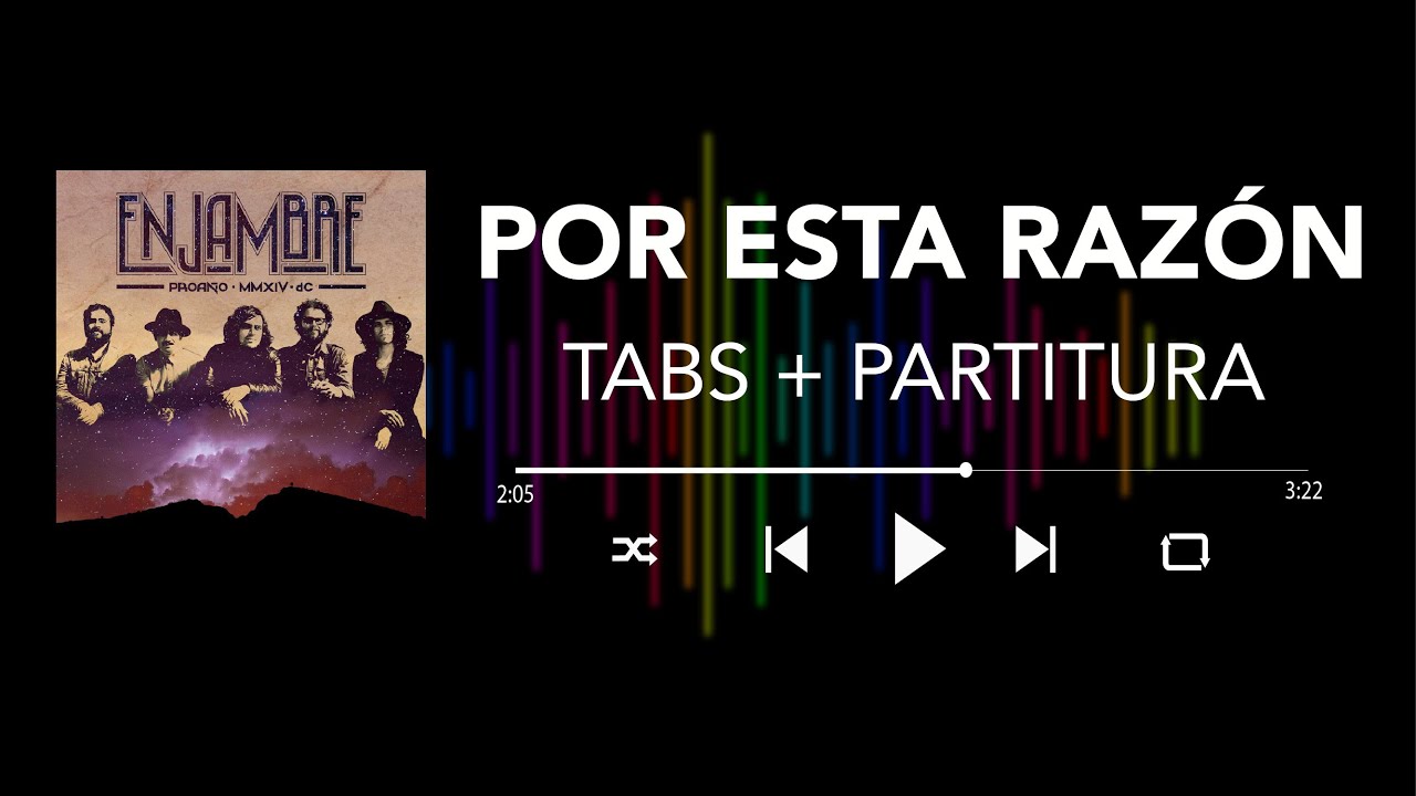 Enjambre - Por Esta Razón (Bass Cover/Tabs + Partitura + Acordes)