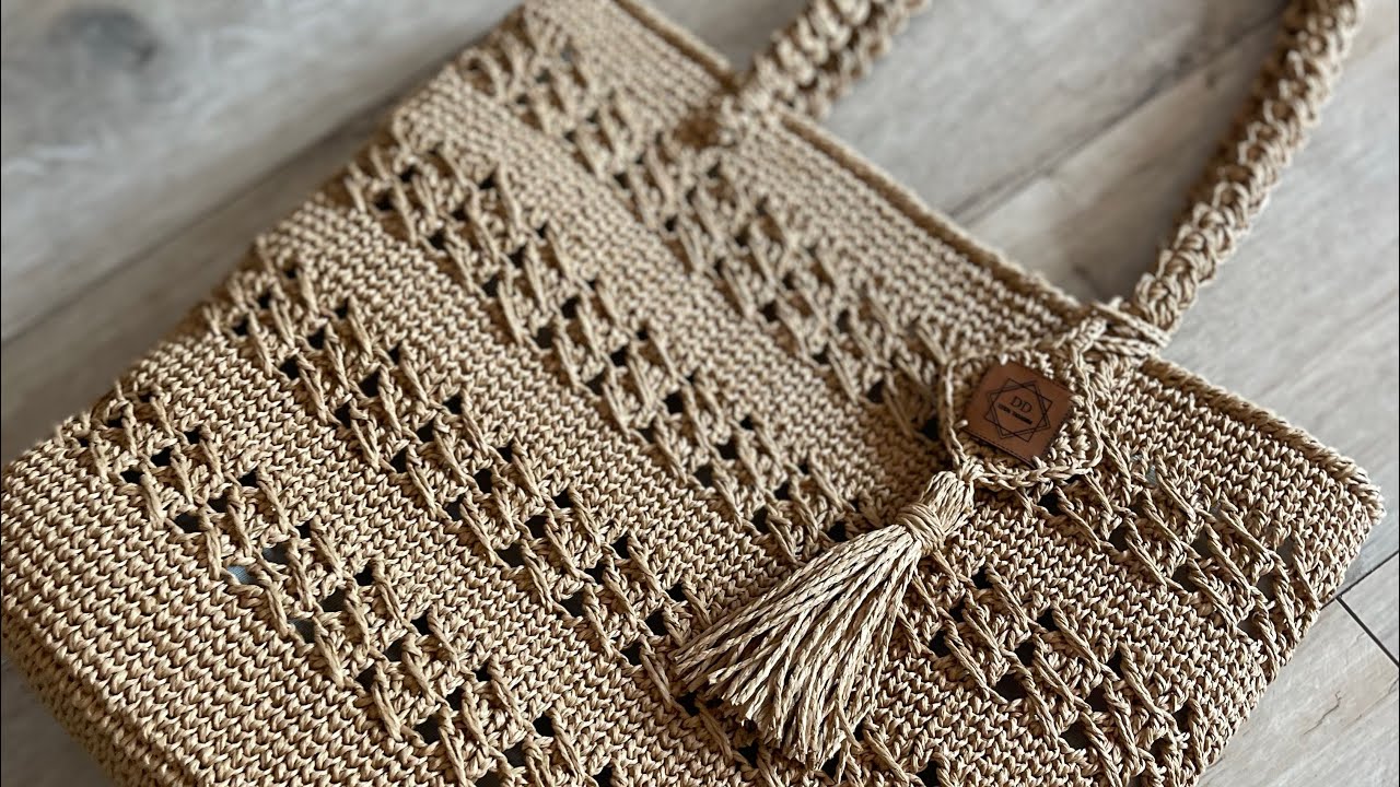 BU YAZIN TRENDİ ÇANTAMI  YAPALIM. KAĞIT İPTEN HASIR ÇANTA #hasir #paper#çantayapımı #knitting