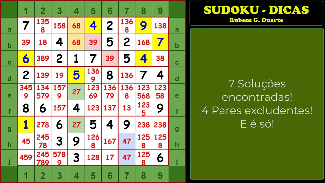 Sudoku Dicas: V-51 Sudoku Extremo