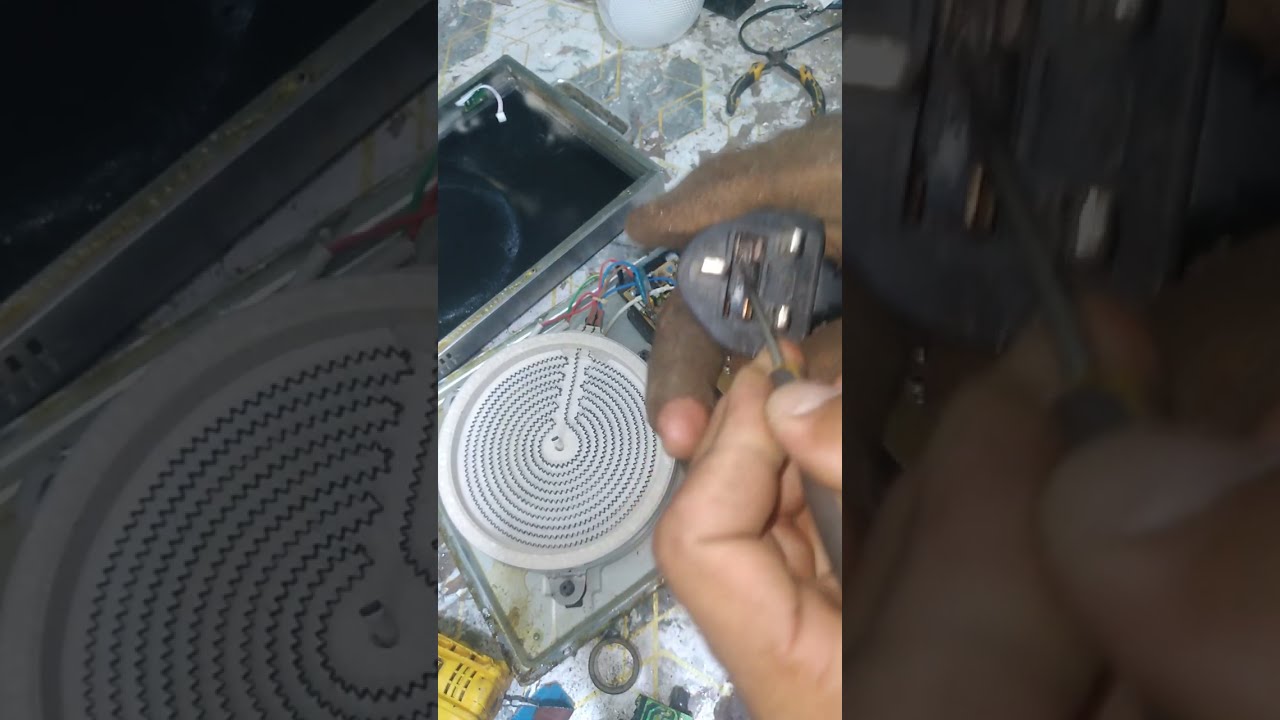 تصليح عطل طباخ كهربائي بسبب فيوز 〰️ مقبس🔌