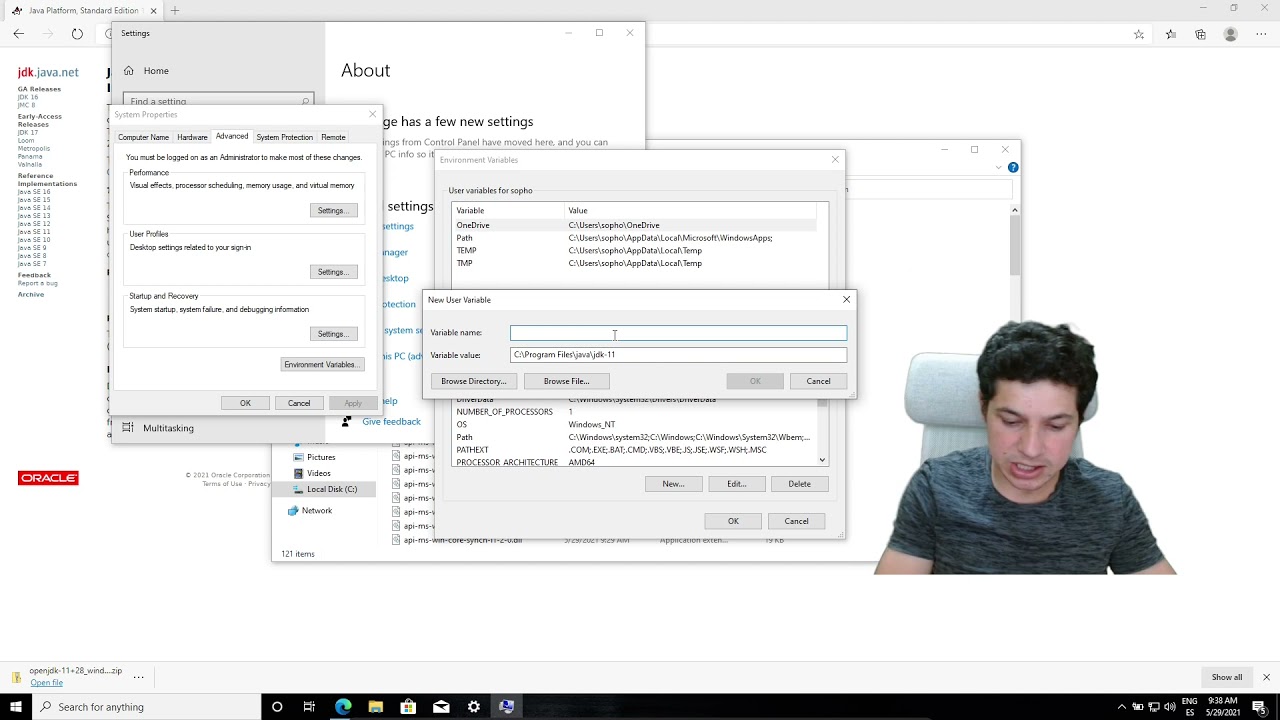 instalar java en Windows y configurar el java_home