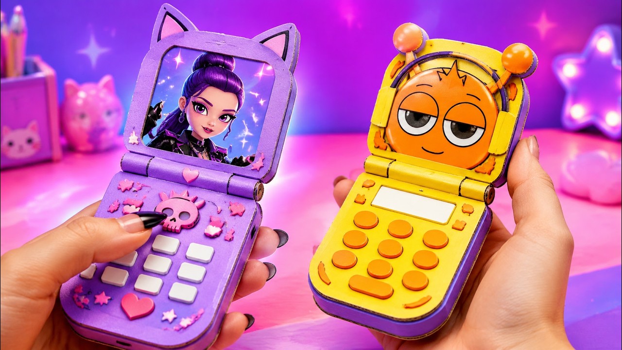 K-Pop Demon Hunters Phone?! 🔥 Cardboard Crafts & Crazy Gadgets