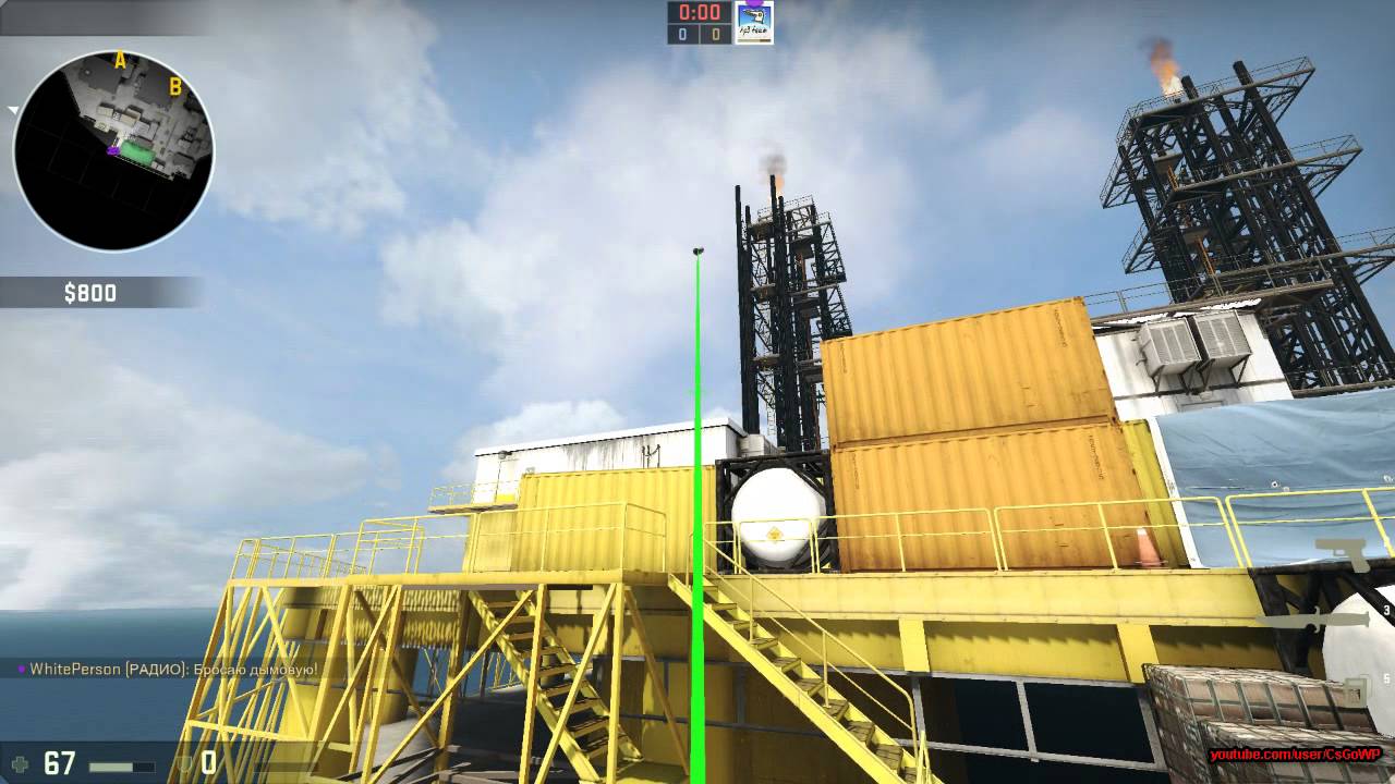 CS GO: Black gold | дым с Т респа на А плент.