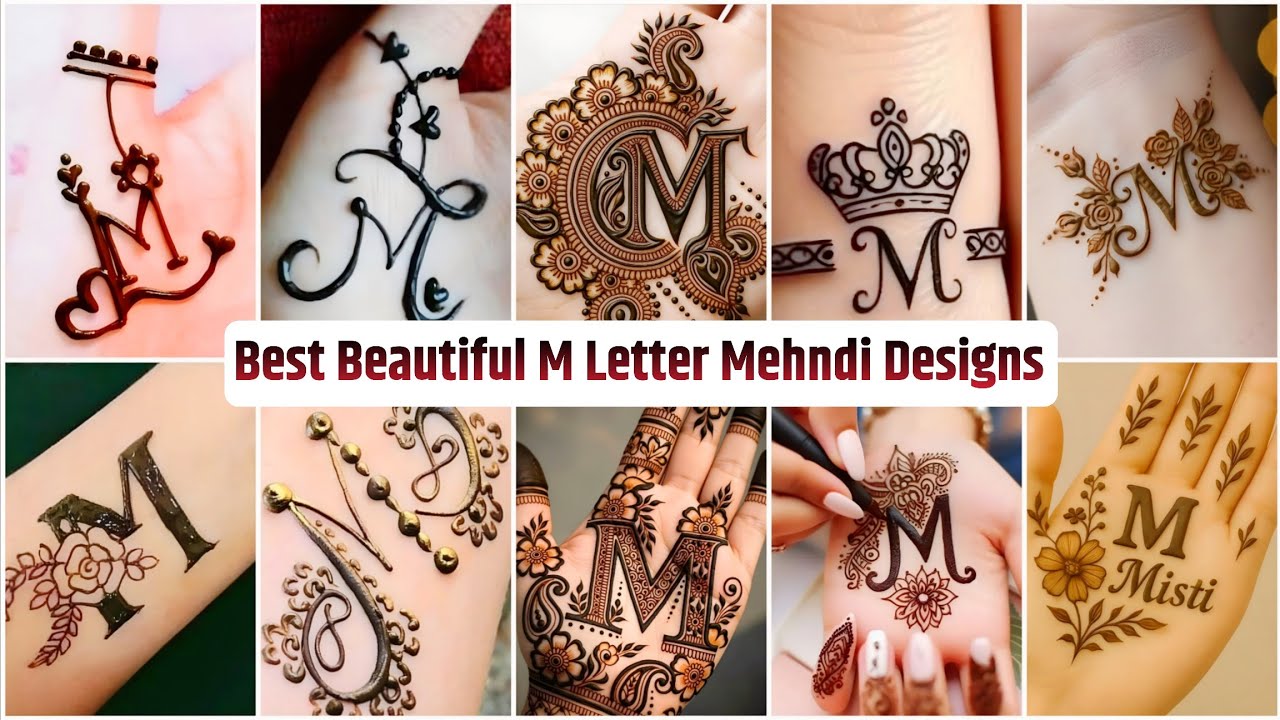 🎨 M Letter Mehndi Design 2025 💖 | Latest Stylish M Name Mehndi Ideas | Sakina Art Special
