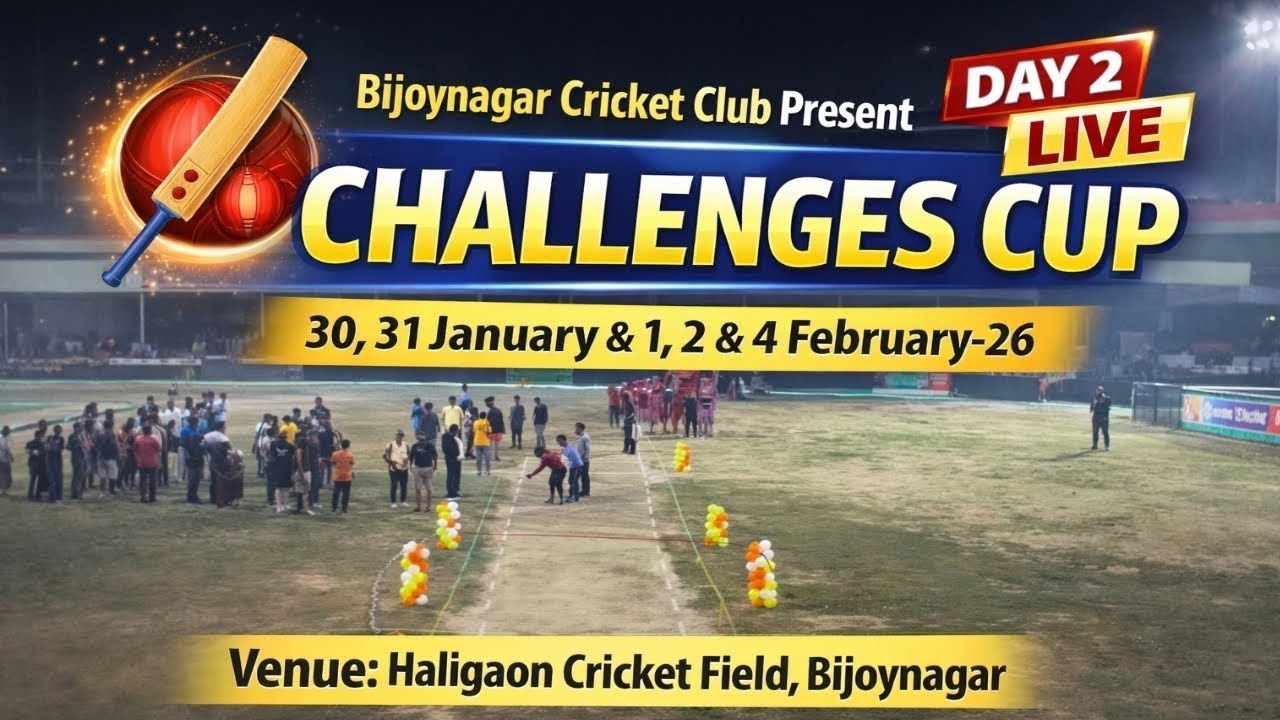 DAY 2 LIVE 🔴 | CHALLENGES CUP (Day Night Cricket Tournament) | Bijoynagar Cricket Club