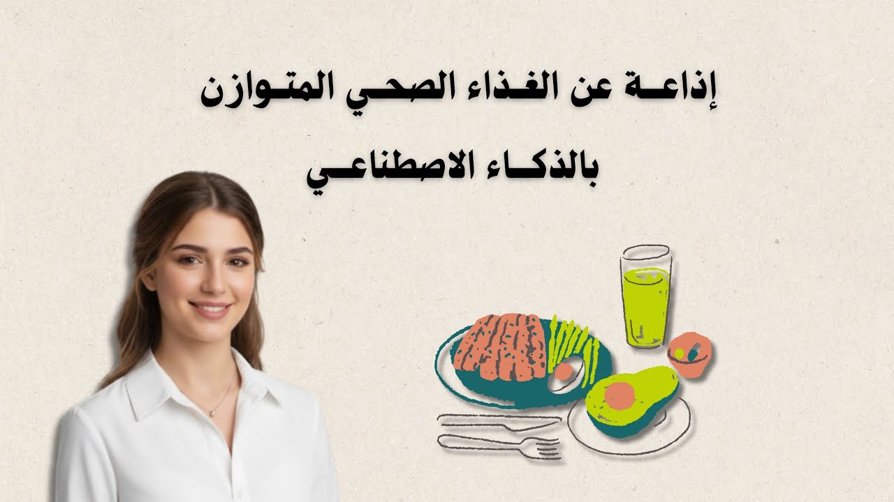 إذاعــة مدرسيــة عن الغـذاء الصـحـي المتوازن #ذكاء_اصطناعي للطلب واتس 0570973933