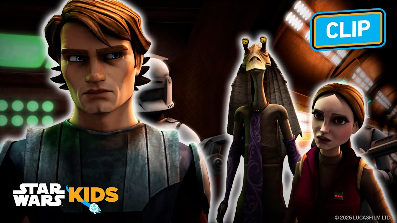 Rescuing Jar Jar and Padmé from an Evil Scientist 👨‍🔬💥 | Star Wars: The Clone Wars | @StarWarsKids