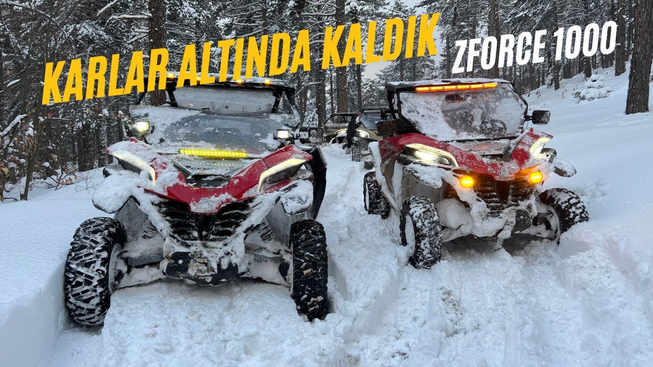 Karlar Altında Kaldık ! Bol Karlı UTV & ATV Turu ! 4x Zforce 1000 #atv #utv #bugy #snow #offroad