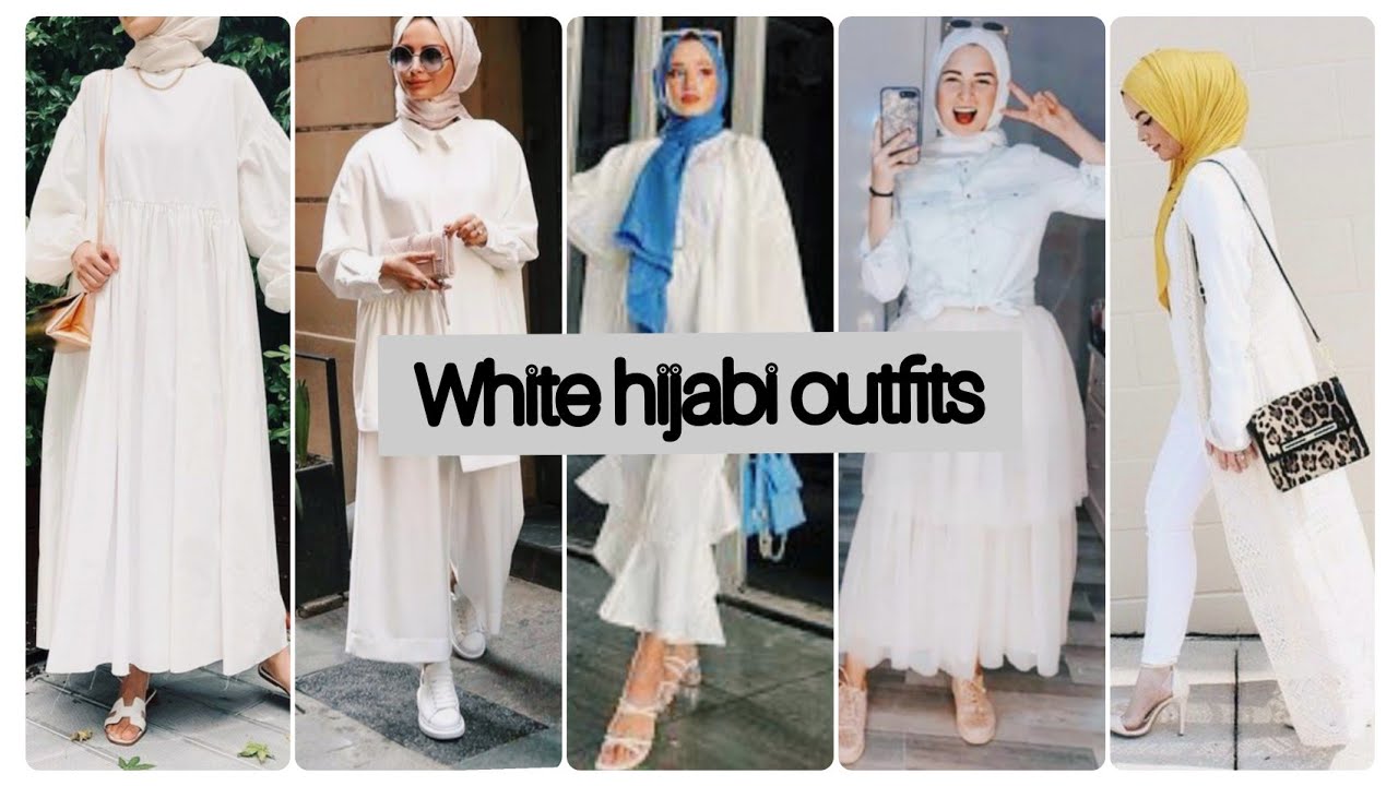 White hijabi outfits||Hijabi oufits||How to style white outfit with hijab||Modest wears