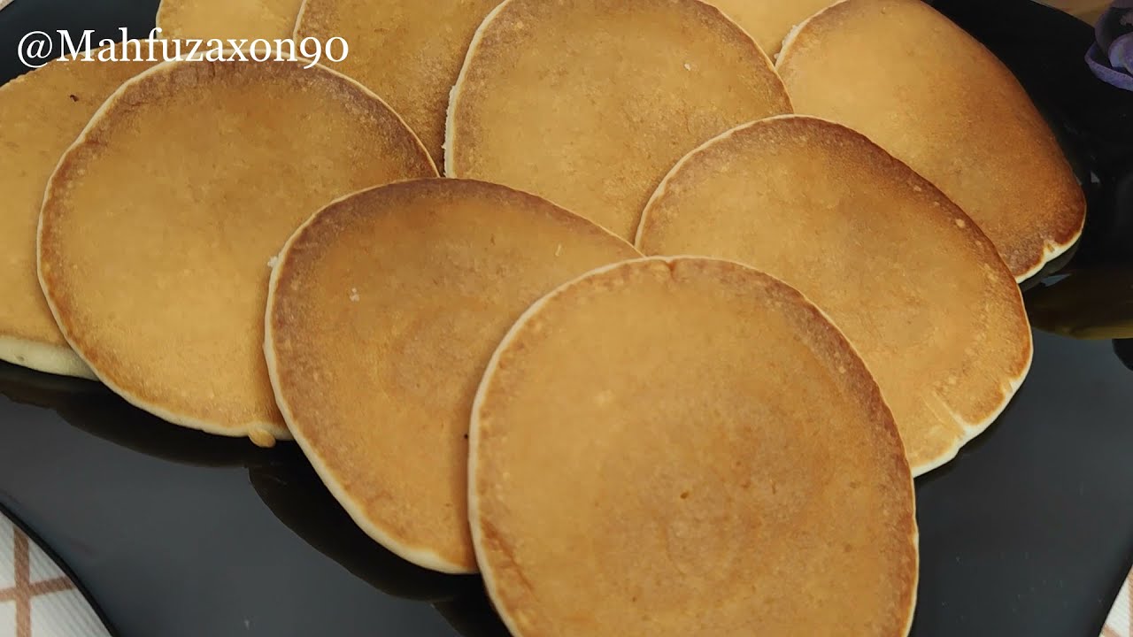 ЭНГ МАЗАЛИ, ЮМШОҚ ПАНКЕЙКЛАР. ТАЙЁРЛАБ КЎРИНГ АМИН БЎЛАСИЗ. Ссамый вкусные панкейки