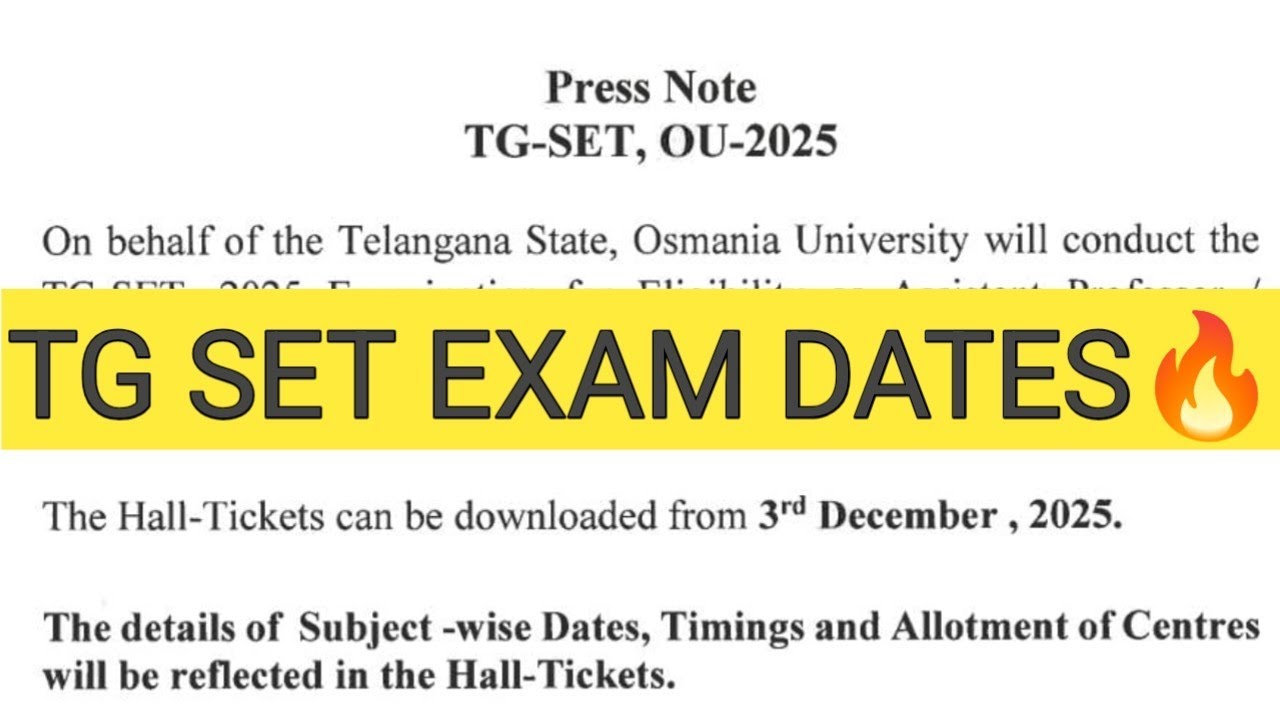 TG SET Exam Dates OUT🔥 #setexamdates #campusstudent 