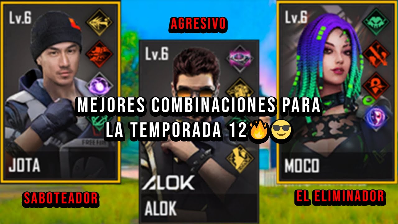 🔴LAS MEJORES COMBINACIONES DE HABILIDADES 🔥 PARA DE-CLASIFICATORIA FREE FIRE 😎 TEMPORADA 12
