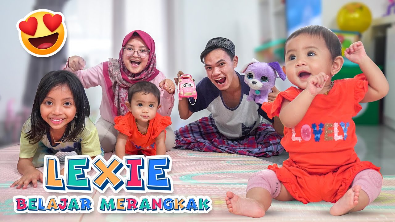 PERTAMA KALI ADIK BAYI LEXIE BISA MERANGKAK 😱 LEIKA & TOMPEL DIKERJAIN BUNDA & LEXIE LUCU BANGET