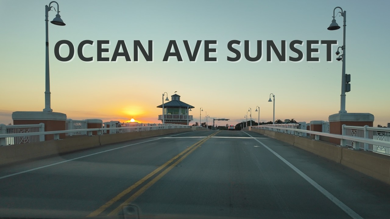 Crossing the Ocean Avenue Bridge at Sunset | Manalapan → Lantana