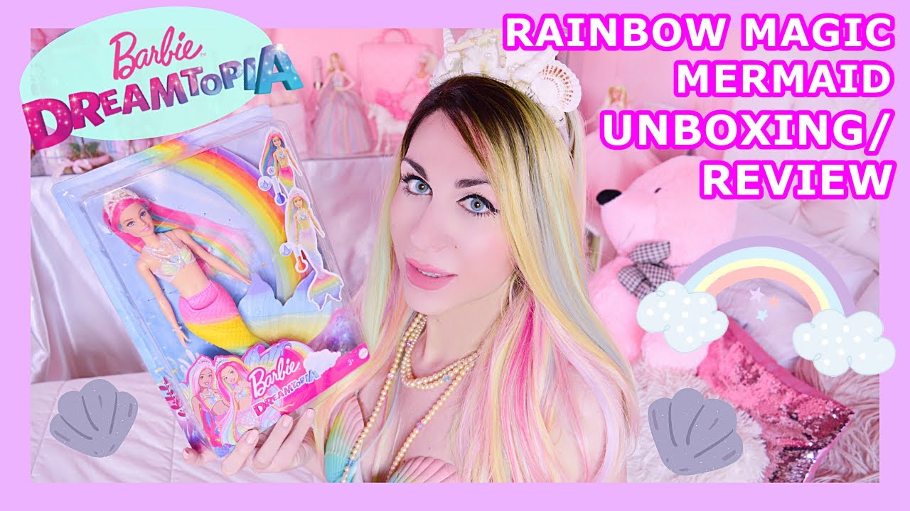🌈 BARBIE DREAMTOPIA RAIBOW MAGIC MERMAID 2021 - UNBOXING/ REVIEW *Color Change Magic* 🌈