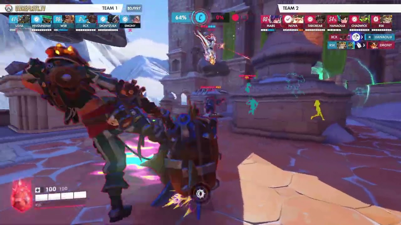 adapted from Junkrat lane spam to Torbjörn defensive control to ... by RSK — Overwatch Replay B0J997