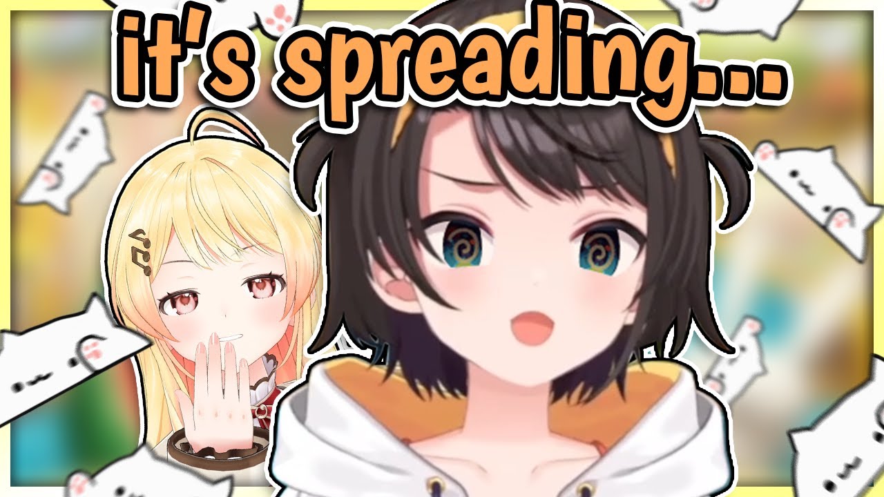 Subaru Witnessing the Spread of Kanade's Bongo Cat【Hololive Clips】