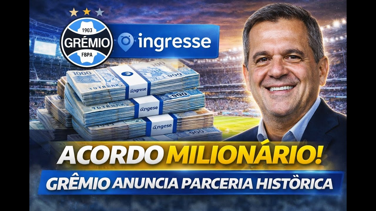 PARCERIA HISTÓRICA: GRÊMIO ANUNCIA INGRESSE E AMPLIA RECEITA DA ARENA