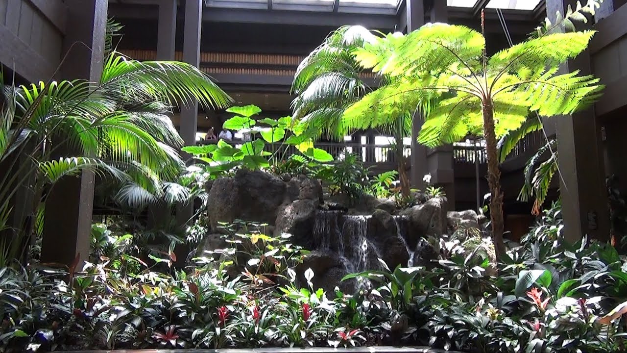 Disney's Polynesian Resort 1991 Vintage Tour of Great Ceremonial House w/ Waterfalls - Disney World