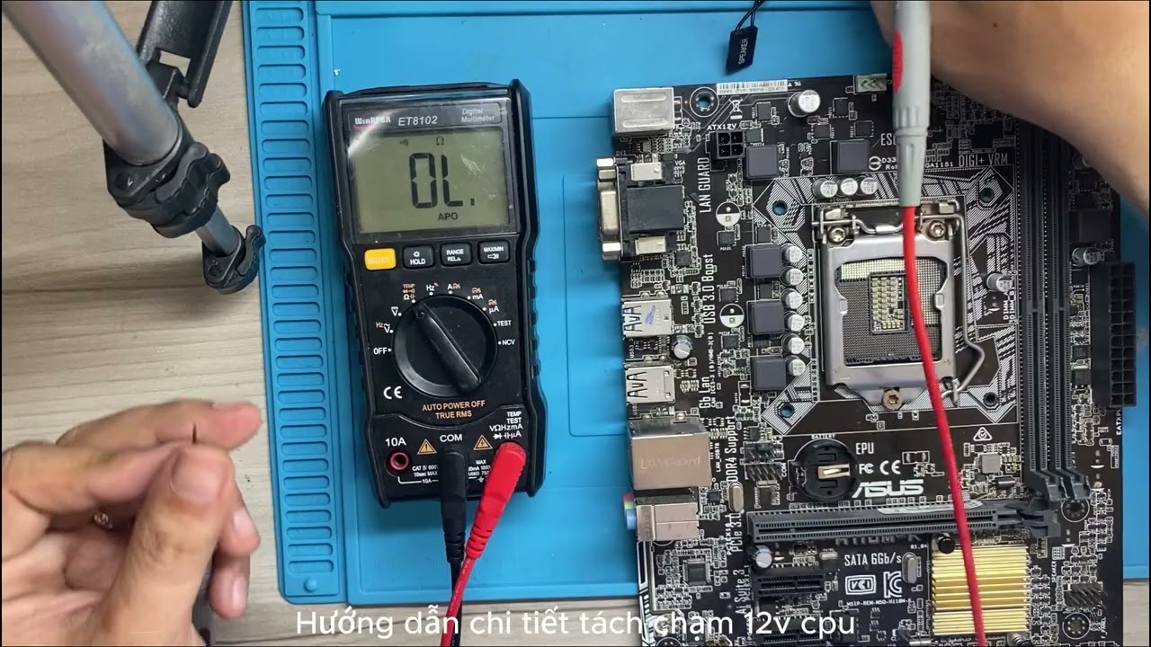 PCCG 16 : Chạm nguồn 12v CPU ,nguy hiểm dễ chết CPU. Hướng dẫn chi tiết tách chạm .