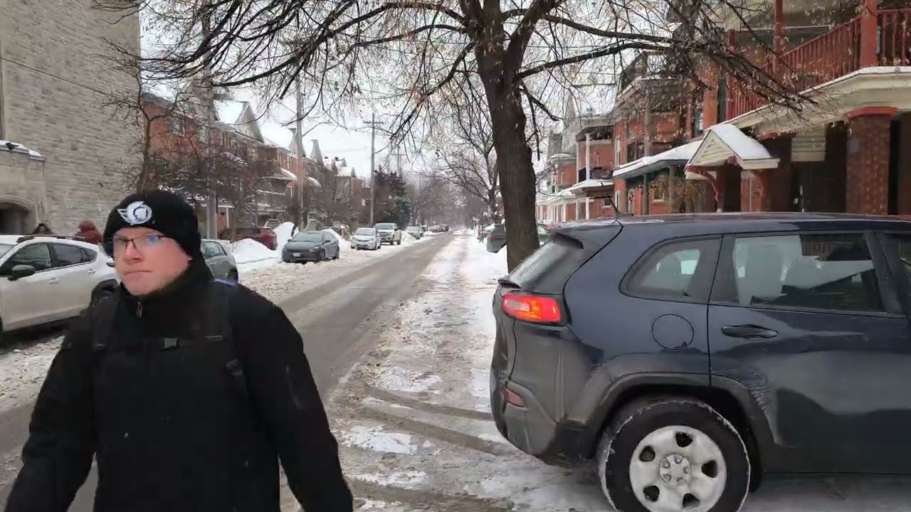 Snowy Day to Night Walk in Downtown Ottawa | 4K (Bank St, Glebe, Little Italy & Dow’s Lake)