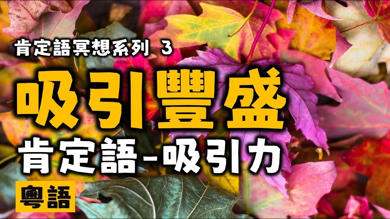 Ep26.我不去追逐我去吸引丨肯定語丨吸引力法則丨匱乏感丨無力感丨慾望丨財富丨豐盛丨粵語丨冥想丨Meditation丨廣東話