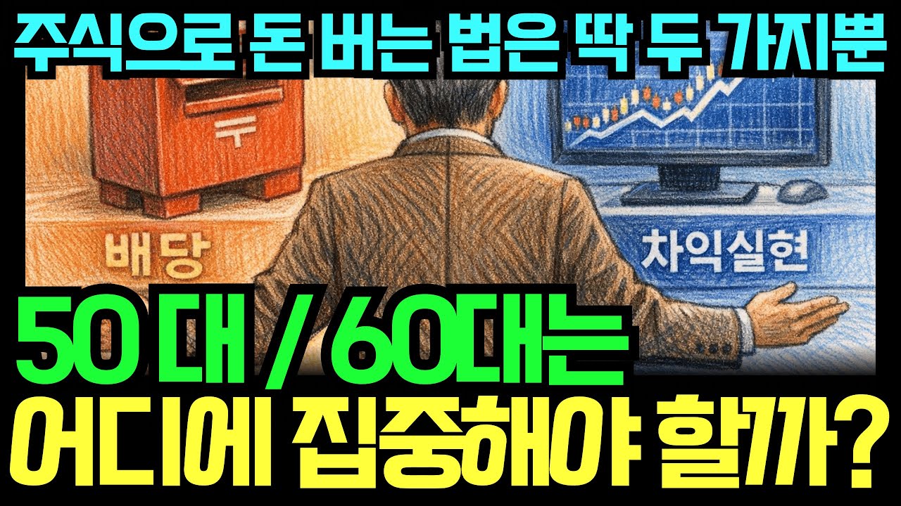 주식으로 돈 버는 법은 딱 두 가지뿐입니다 | 배당과 차익실현, 50대는 어디에 집중해야 하는가 | 시니어 경제