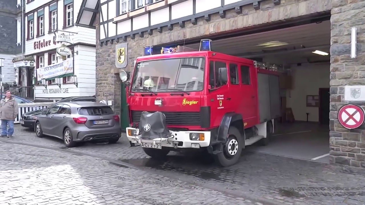 Uitruk Brandweer Monschau. Ausfahrt Freiwilligen Feuerwehr Monschau