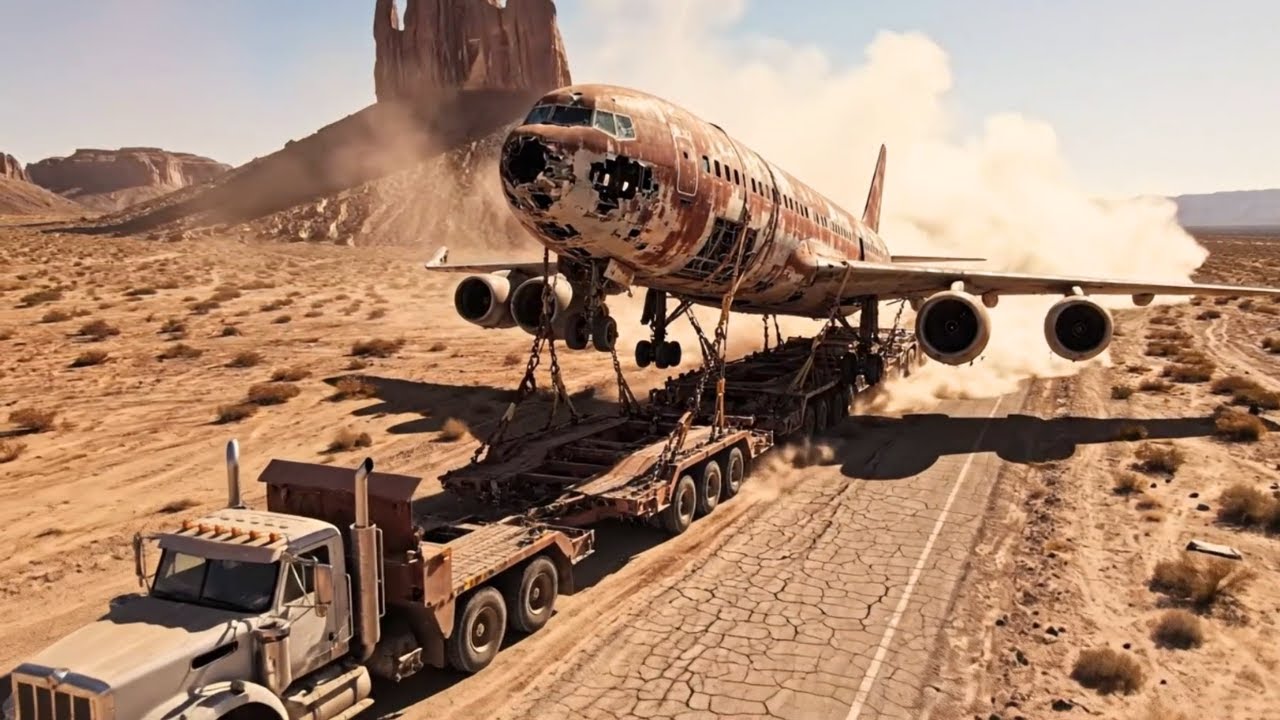 Abandoned in the Sand: The Boeing 707 Reborn as a Luxury Hotel ( ai cinematic )
