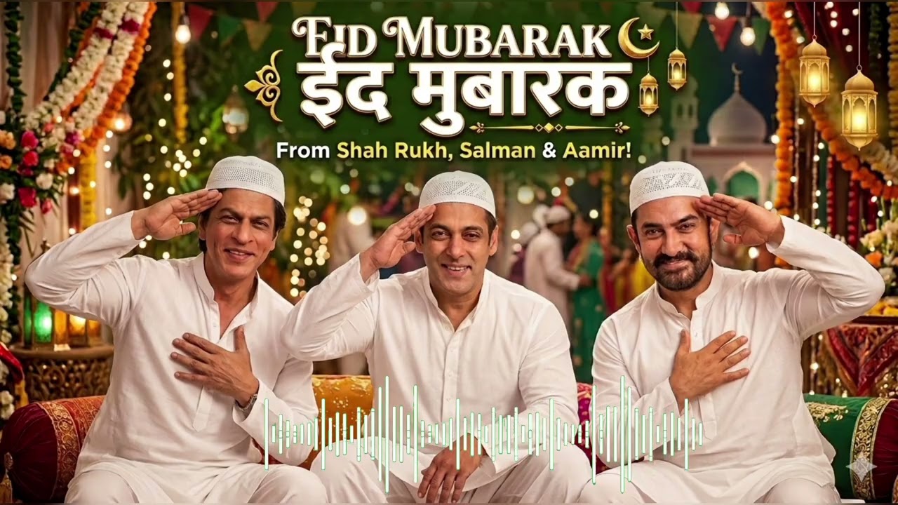 Eid Mubarak Song | Salman Khan, Shah Rukh Khan & Aamir Khan | Bollywood Eid Celebration Song