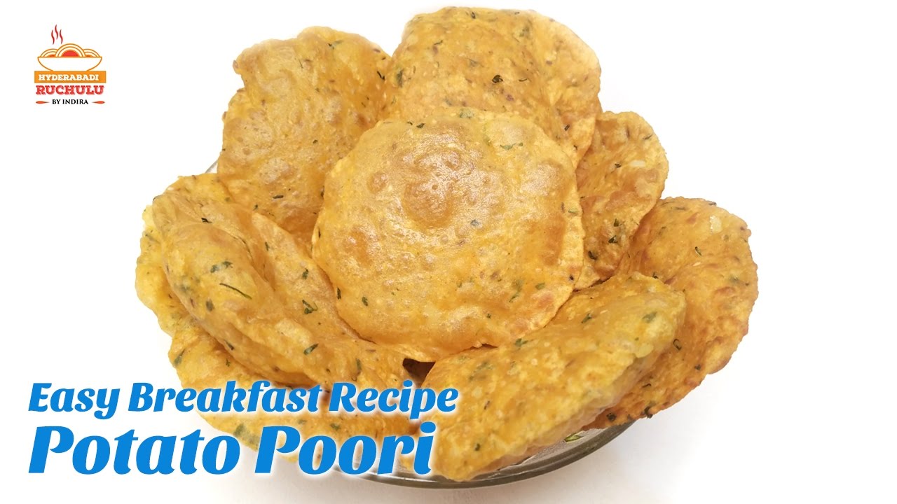 Aloo Puri Recipe - Potato Poori Recipe - Wheat Flour Potato Poori - breakfast Recipe - Kids Recipe