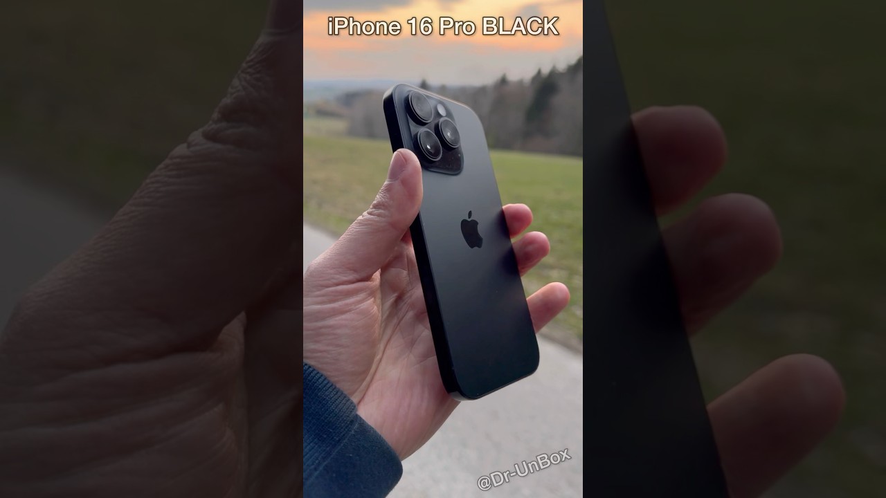 iPhone 16 Pro Black Titanium is so beautiful💥in mountain💥 #shorts #trending #iphone #apple #video