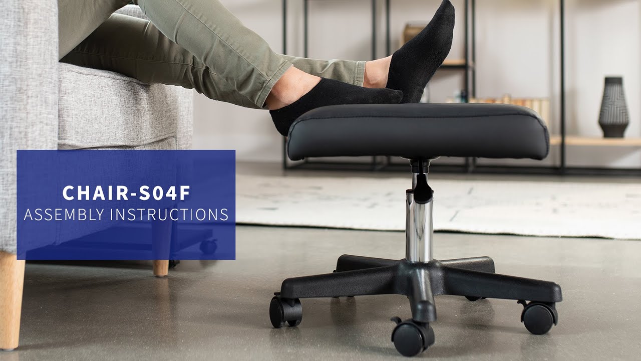 CHAIR-S04F 2-in-1 Footrest & Ergonomic Desk Stool Assembly by VIVO