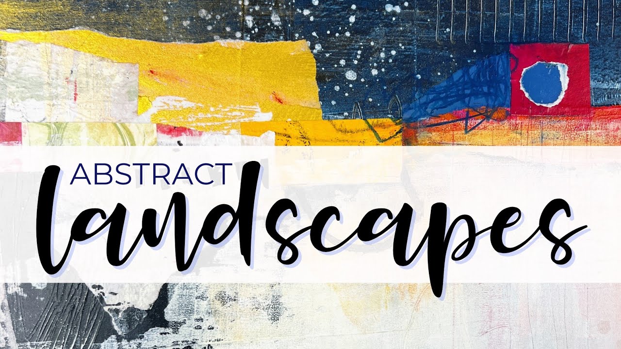 Создание абстрактных пейзажей с помощью коллажа #collageart #landscape #abstractpainting #mixedmedia