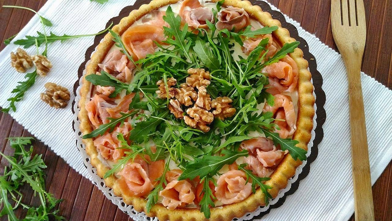 crostata salata salmone e rucola - salmon and rocket tart