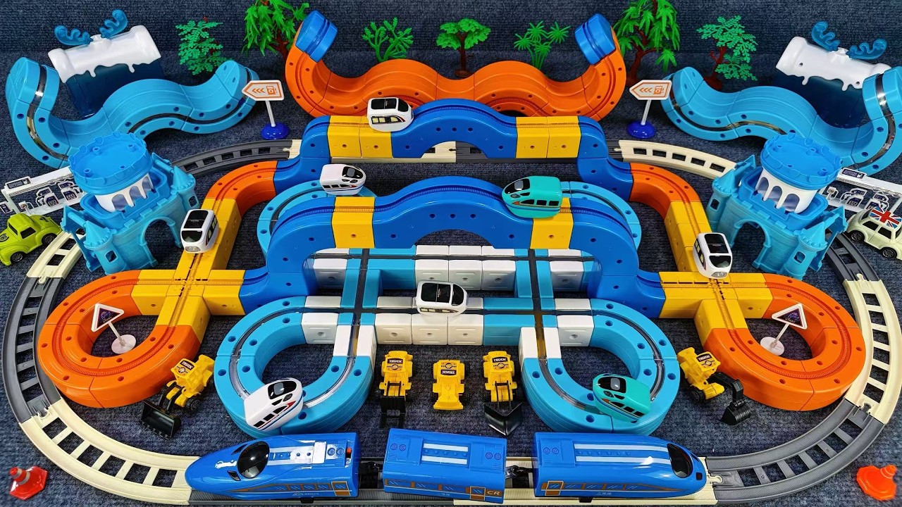 10 minute ASMR Toy Unboxing Video: Magical Magnetic Track Building Blocks Toy Train | Toy Review