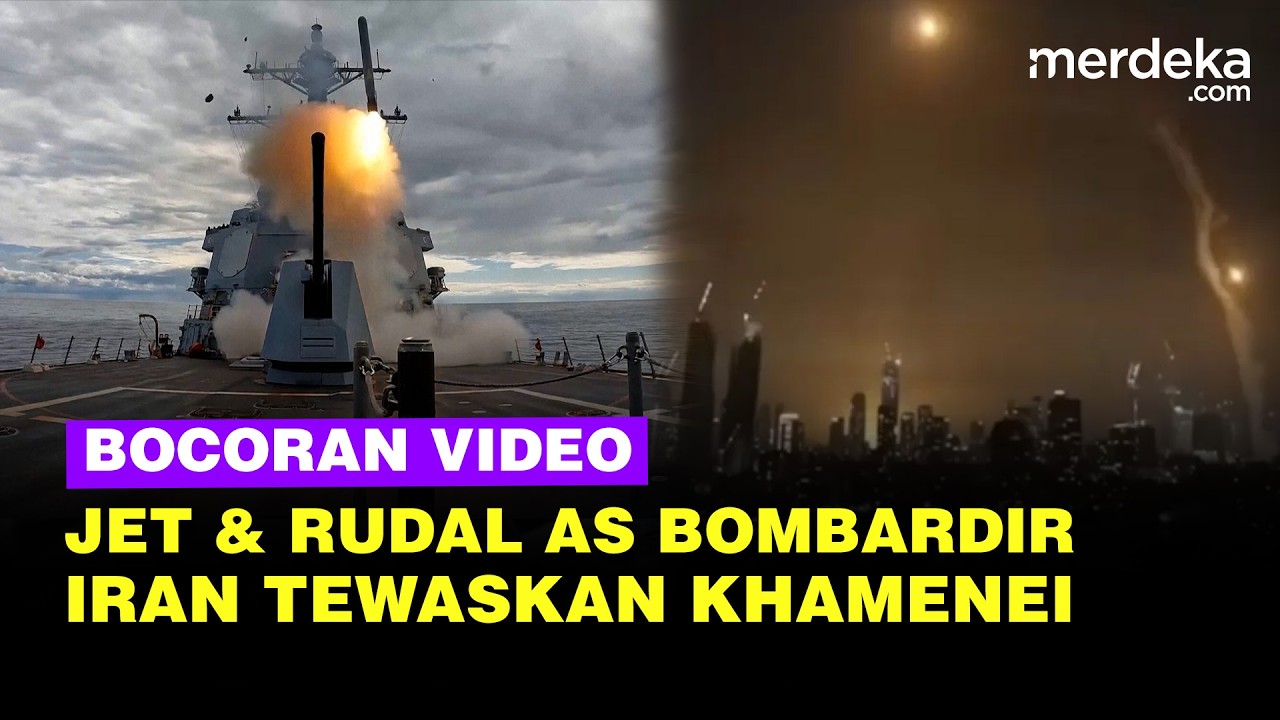 Amerika Bocorkan Video Bombardir Iran Pakai Jet & Rudal dari Kapal Perang saat Khamenei Tewas
