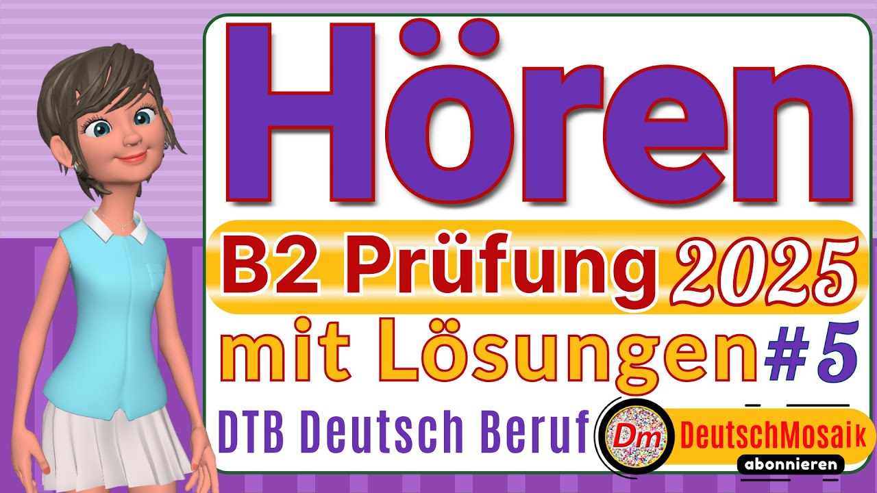B2 Hören | Deutsch Beruf Übungstest 2025 | Teil 1–4 mit Lösungen (telc-orientiert)