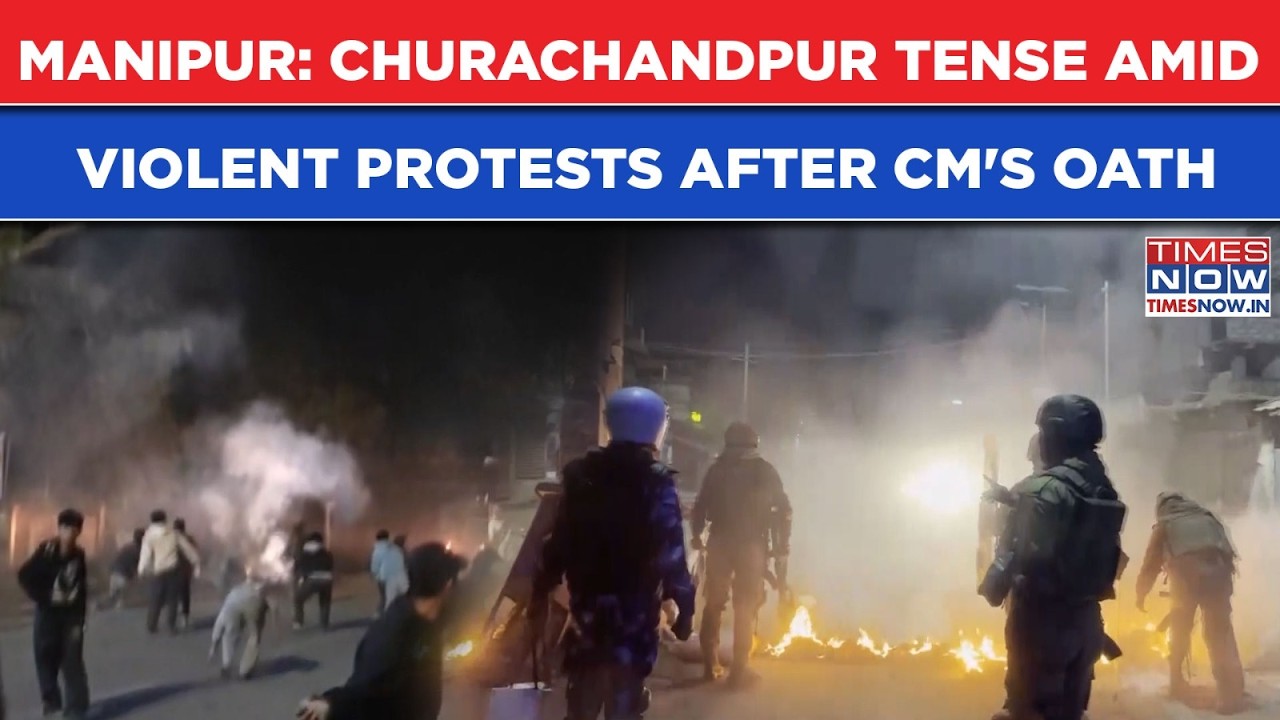 Manipur: Churachandpur Tense Again Amid Violent Protests| Bandh Called Day After CM's Oath| Watch